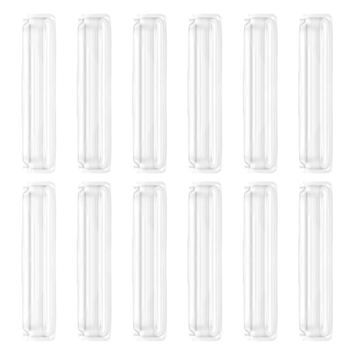 INCREWAY 12Pcs Clear Silicone Bumper Strips, Self-Adhesive Anti-Collision Pads for Cabinet, Chair, Table, Door, Drawer, Toilet Lid, Furniture Surface Protection Wall Guard Noise Reduction (14×60×5mm)