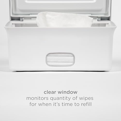 Ubbi Set of 2 Baby Wipes Dispensers with Weighted Plates and Secure Seals, Nursery and Baby Registry Essential to Keep Wipes Fresh and Changing Table Organized, Gray - color: Gray Wipes Dispenser Set of 2