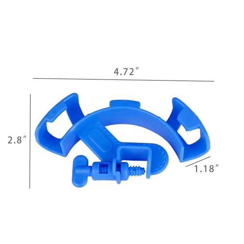 FixtureDisplays® Adjustable Plastic Fish Tank Pipe Holder Fixed Clips, Aquarium Water Pipe Link Fixing Frame, Blue Curved Pipe clamp for Most of The Soft Water Pipes in The Fish Tank 22139-NPF