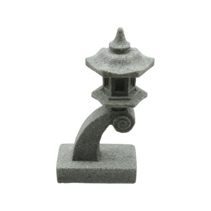 5Pcs 1.77" to 2.6" Miniature Stone Japanese Lantern Pagoda Figurines Asian Decor Fish Tank Aquarium Ornament