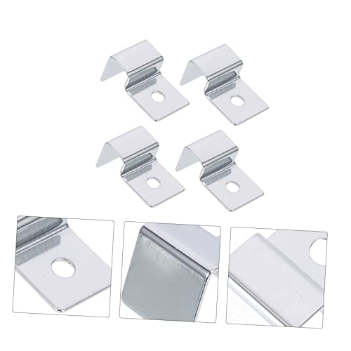 4pcs Support Frame Fish Tank Bracket Fish Tank Lid Holder Support Aquariums Glass Cover Clip Fish Tanks Fish Tank Glass Cover Clip Glass Holder Stainless Steel Equipment Frameless