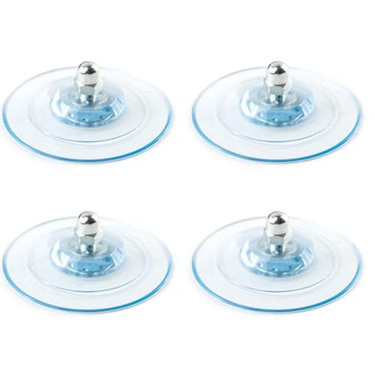 4-Pack 8mm Suction Cup Feet with Screw Mount - Replacement Holder for Cat Perch Window Seat and Kitty Hammock Bed
