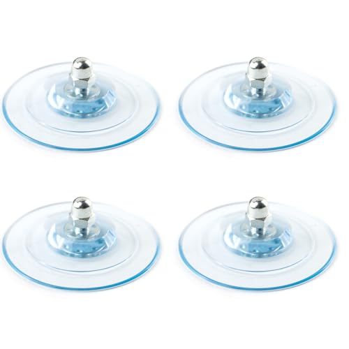 4-Pack 8mm Suction Cup Feet with Screw Mount - Replacement Holder for Cat Perch Window Seat and Kitty Hammock Bed
