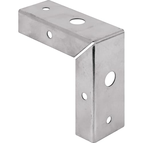 Prime-Line N 7195 Bi-Fold Door Corner Repair Bracket, 1-3/8 in. Thick Door, Stamped Steel Construction with Zinc-Plated Finish (2 Pack)
