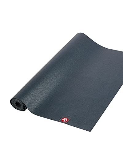 Manduka eKO SuperLite Yoga Mat - 1.5mm Natural Rubber | Foldable & Travel Friendly | Soft Textured Surface | Eco-friendly - color: Charcoal