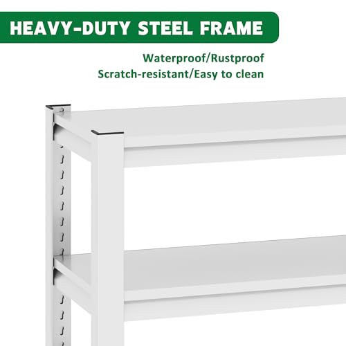 34"W Multipurpose Heavy Duty Metal Aquarium Stand with Adjustable Shelf, 3-Tier Adjustable Reptile Tank Stand, Fish Tank Rack with Protective Foot Pads, Open Back Storage Shelf for Office,Living Rooms