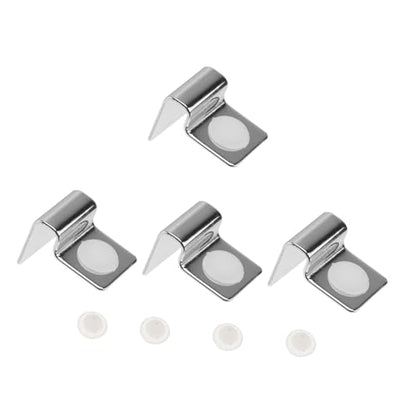 Levemolo 4pcs Fish Tank Glass Cover Brackets Clips for Aquarium Lids Easy Installation Support for All Fish Tanks - size: 2.1x1.5cm