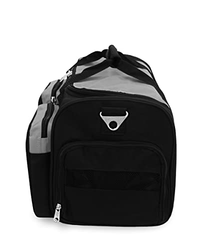 Everest Gym Bag with Wet Pocket, Dark Gray/Black