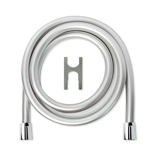 Eco Shower Hose 79IN/2M – Flexible, Durable, Leak-Proof, Replacement Hose for Handheld Shower Heads, Universal Fit, Easy Install, Eco-Friendly, Rust Resistant SILVER ECOHOSE-79-SLV - color: Silver