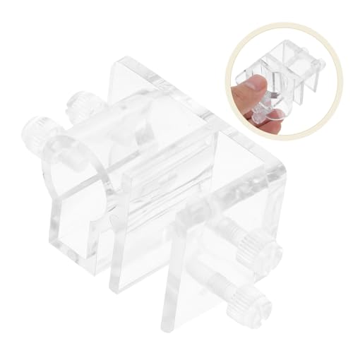 Mikikit Robust Aquarium Water Holder Fish Tank Tubing Clamp Acrylic Tool Rack Accessory