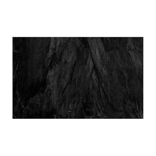Fish Tank Background Black Rock Aquarium Vinyl Background Poster Stone Self Adhesive Fish Tank Wallpaper(54x122cm) - size: 54x122cm