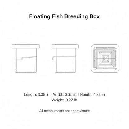 Floating Fish Breeding Box, Acrylic Fry Isolation Tank for Aquariums, Separates Newborn Fry from Adult Fish (1 PC)
