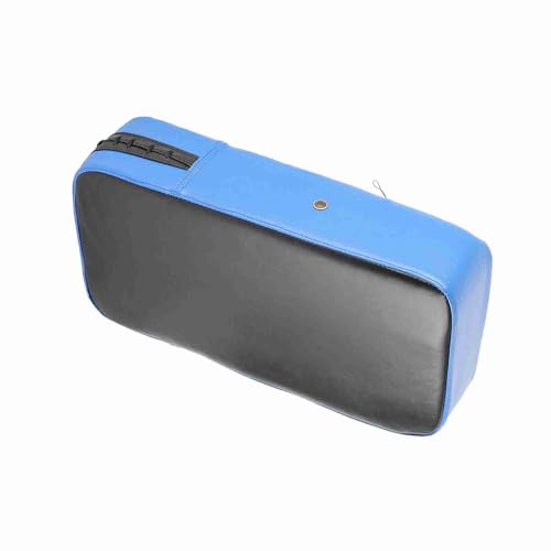 Estink Taekwondo Punching Pads PU Leather Kicking Pad 40 X 20 X 10 Cm with Metal Hole Grip Bar and 5 Cm Elastic Band for Boxing Kick Training Adults and Teens - color: Blue
