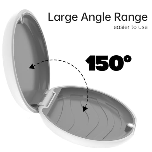 Retainer Case with Mirror, Slim Aligner Case for Invisalign with Tool Kit - color: White