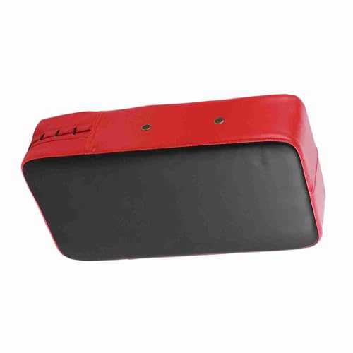 Estink Taekwondo Punching Pads PU Leather Kicking Pad 40 X 20 X 10 Cm with Metal Hole Grip Bar and 5 Cm Elastic Band for Boxing Kick Training Adults and Teens - color: Red