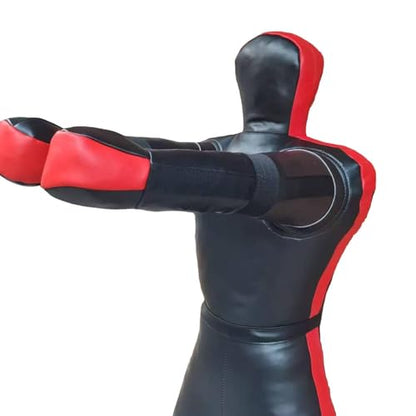 Boxing Dummy Wrestling Dummy for Kids Punching Dummy Judo Grappling Dummy Unfilled PU Leather for Karate Home Exercise