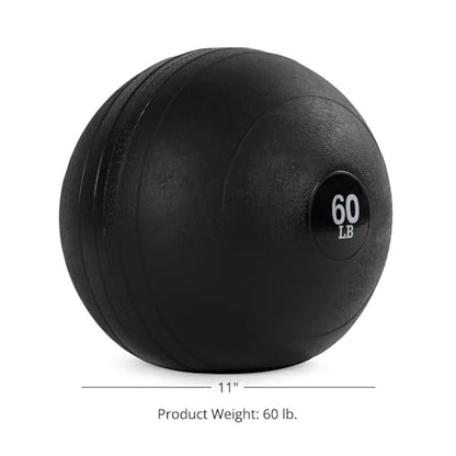 Titan Fitness Rubber Slam Ball, Dead Weight Ball Absorbs Impact, Minimal Bounce, Textured Surface for Strength and Conditioning, Cardio Workouts, Full Body Workout - style: 27.2kg(60파운드)