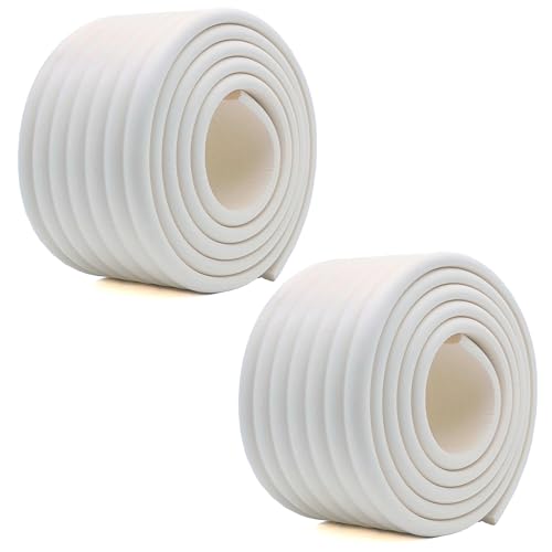M2cbridge Multifunctional Furniture Edge Wall Corner Guard Desk Edge Cushion Bumper DIY (Rice White (6.5ft x 2))