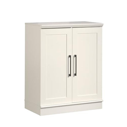 HomePlus Small Kitchen Pantry Storage Cabinet with Adjustable Shelves, Living Room Storage Cabinet, Soft White Finish - color: White