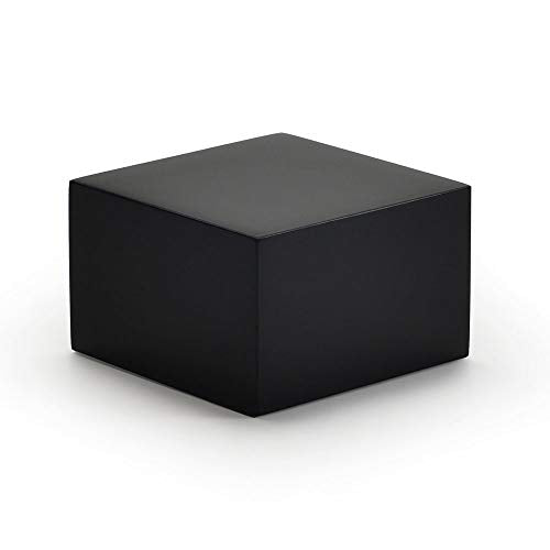 Oirlv Solid Wood Minimalism Style Jewelry Display Stand Showcase Jewelry Organizer Black Square Holder (SM05302) - color: SM05302