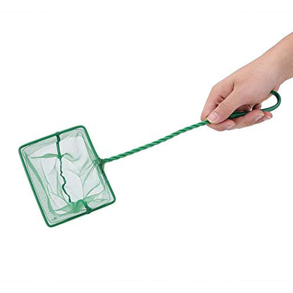 Fishing Landing Net, Portable Catch and Release Fish Net Fish Skimming Net Goldfish Net Floating Debris Clean Tools for Aquarium Fishbowl Fish (6 inch)