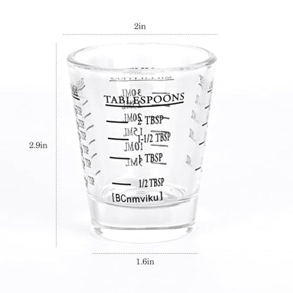 2 Pcs Measuring Cup with Measuring Line, 1 oz/30 ml Measuring Cup with Ounces and Milliliters, Red+Black - color: Red+Black, size: ['1 oz/30 ml']