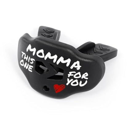SLEEFS Classic Football Mouthguard with Bold Designs and Removable Strap - color: Momma Black
