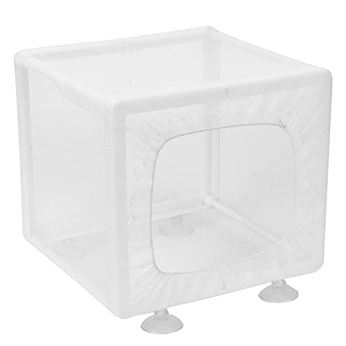 Aquarium Breeder Box with Suction Cups | Detachable Fish Hatchery & Isolation Enclosure | Multi - Functional Incubator for Fry/Unwell Fish/Shrimp | Secure Plastic & Mesh Design - size: S(7.8x6.5x2.6cm/3.1x2.6x1in)
