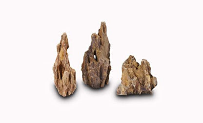 Natural Dragon Stones (16lbs, 2~8 inches,7-8pcs) for Aquascaping Terrariums, Paludariums,Vivariums, Reptile and Amphibian Enclosures - size: 01 Dragon(Ohko) Stone(2-8inch,16lbs)