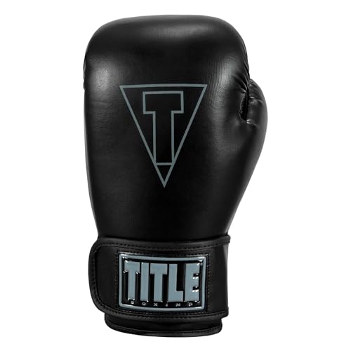 TITLE Boxing Vegan Fitness Bag Gloves - Vegan Punching Bag Gloves, Kickboxing Gloves, Heavy Bag Gloves, Boxing Gloves for Men and Women, Boxing, MMA, Kickboxing, Fitness, Taekwondo, Karate Equipment - color: Black, size: 16 oz