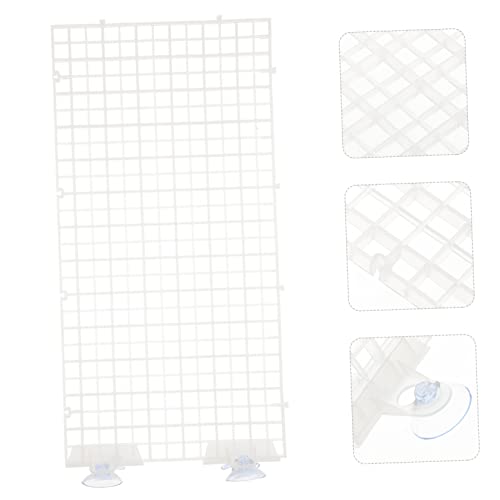 ORFOFE Aquarium Isolation Panel Transparent Spliced Lattice Plates Random Color Suction Cups Easy to Install Divider for Fish Breeding and Separation - color: White