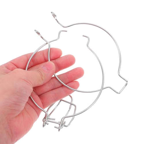 SUPVOX 6pcs Stainless Steel Sealed Jar Clips 93mm Honeycomb Shape Wire Buckles for Glass Jars Food Preservation Canning Storage Accessories