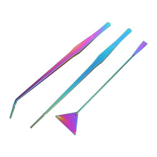 Yardwe 3pcs Aquarium Maintenance Tools Set Stainless Steel Tweezers Spatula for Small Fish Tank