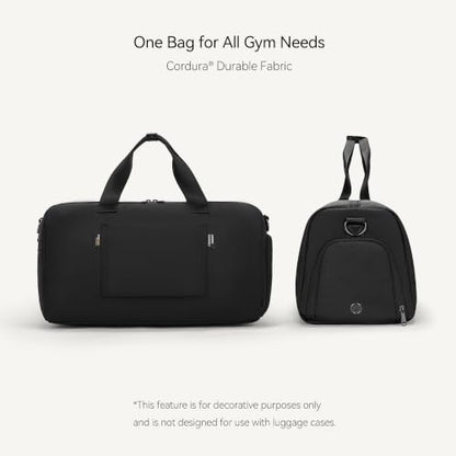 reeyee 16L Small Gym Duffel Bag with Shoe Compartment, CORDURA Fabric
