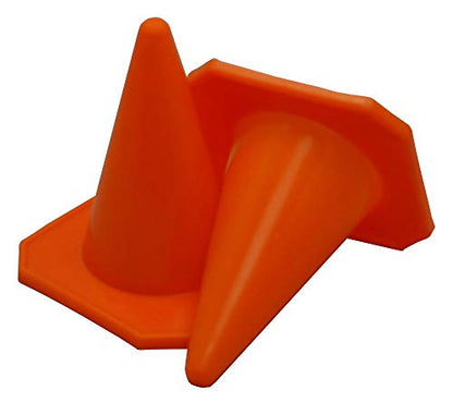BlueDot Trading 4” Mini Plastic Traffic Cones (10, Orange) - color: Orange