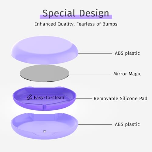 2 Pack Retainer Case with Mirror, Aligner Case Kit for Invisalign - color: 2 Pack - PurpleMirror