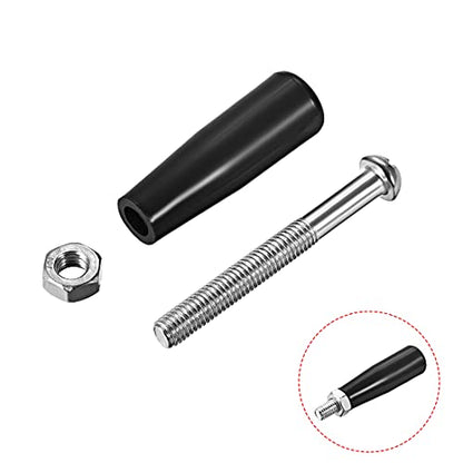 uxcell Clamping Handles Screw Knobs Handle,M8 x 47mm (DxL) Threaded Plastic Metal Revolving Handle Grip 2pcs