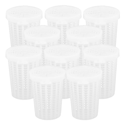VANZACK 10Pcs Fishing Bait Cage Traps Feeder Holder Box Large Size Baits Case Barrel Fish Lure Plastic Basket Fishing