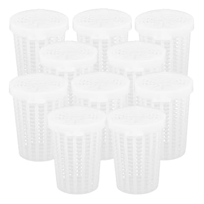 VANZACK 10Pcs Fishing Bait Cage Traps Feeder Holder Box Large Size Baits Case Barrel Fish Lure Plastic Basket Fishing