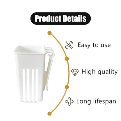 2 PCS Aquarium Plant Holder - Sturdy Hanging Planter Cups, White Fish Tank Plant Pots for Aquarium Decorations & Plant Display, White