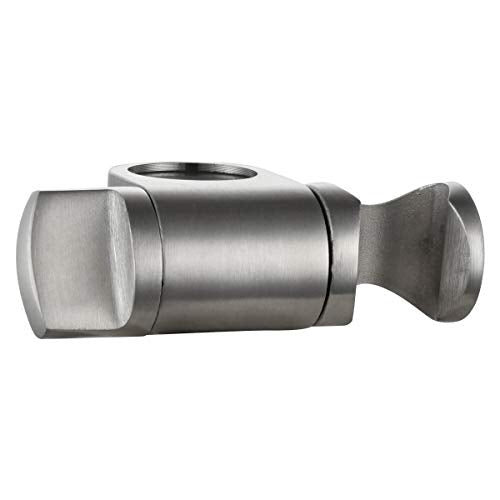 Adjustable Shower Head Holder for 25 mm Slide Bar, Stainless Steel Shower Bar Slider Holder Replacement Part Brushed Nickel, ST35 - color: Brushed Nickel