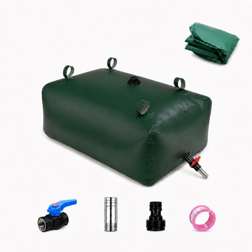 30 Gallon Water Storage Bladder, Premium Tear-Proof & Leakproof PVC Water Storage Tank, Portable Water Tank for Camping, Truck, RV Trips, Emergency, Outdoor & Wild Survival