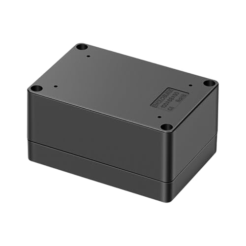 Project Box ABS Plastic IP66 Waterproof Dustproof DIY Junction Box Black 3.94 x 2.68 x 1.97 inch (100 x 68 x 50mm)(Pack of 2)
