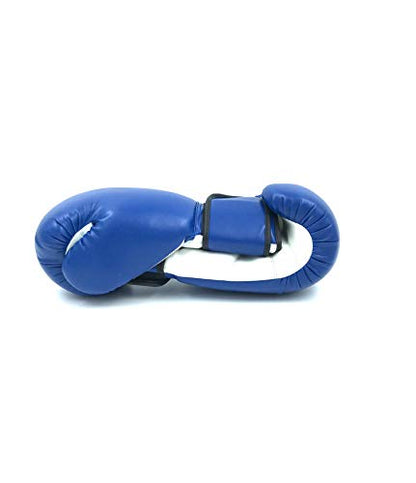 Boxing Gloves Blue Kickboxing, Grappling, Fighting, Muay Thai Training Boxing Bag Gloves, Punch Bags and Focus Pads Punching Plain-Blank Vinyl Gloves No Logo - size: 8oz