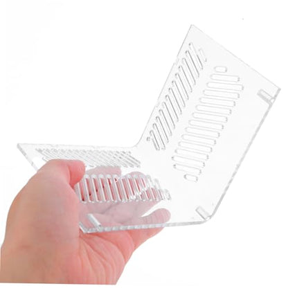 LIOOBO Aquarium Sand Guard Fish Tank Isolation Grid Plate Acrylic Divider for Corner Tanks