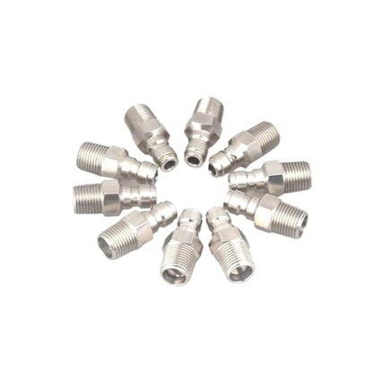 1pcs 8MM 1/8NPT Stainless Steel Male Quick Coupler Air Tank Soft Connector Pneumatic Accesories for Diving Compressor Aquarium(1 PC)