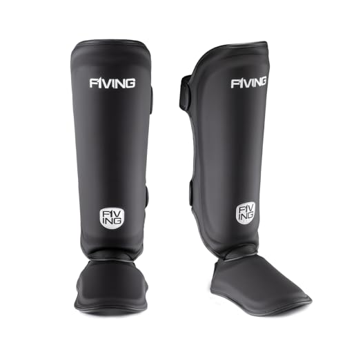 Muay Thai Shin Guards for Kids - color: Black, size: Medium