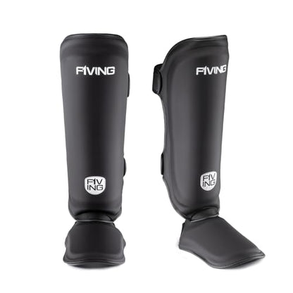 Muay Thai Shin Guards for Kids - color: Black, size: Medium