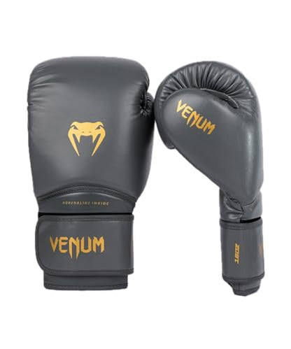 Venum Contender Boxing Gloves - color: Grey/Gold, size: 12-Ounce, style: Contender 1.5