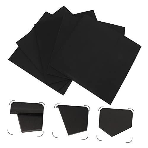 Happyyami 5pcs Insulated Pad Non- Fish Tank Mat Shock-Absorbing - Aquarium Accessory Wear- Design for Home Use Black